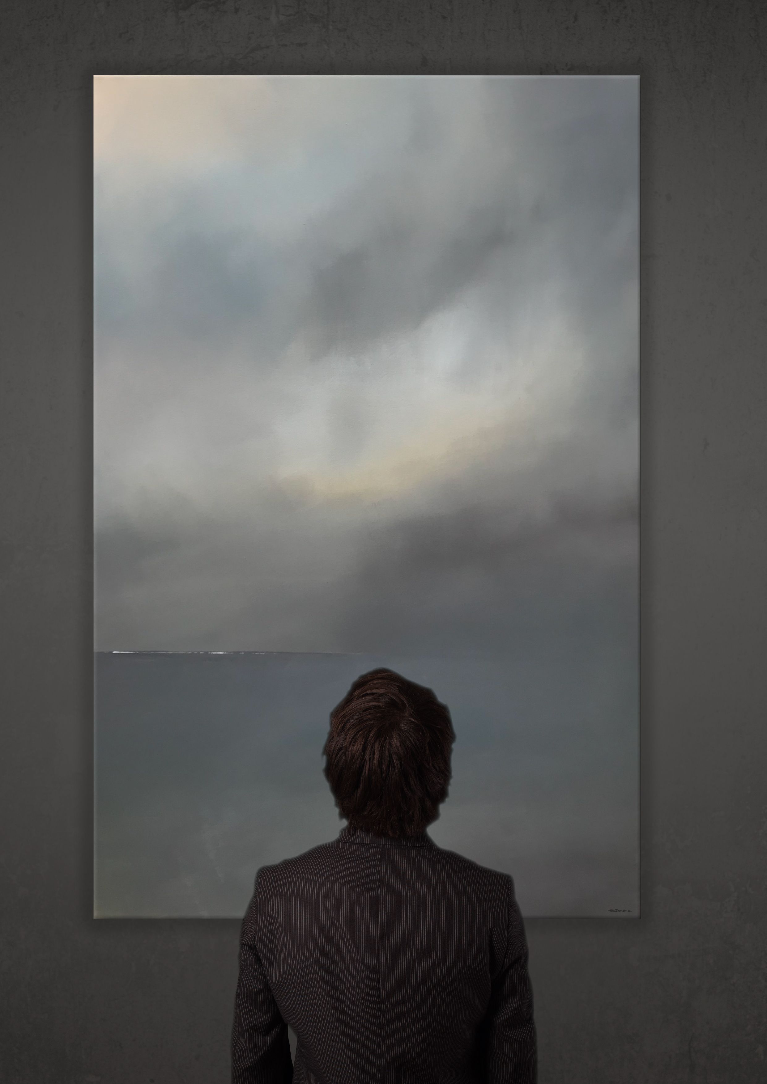 Une œuvre contemplée dans une galerie